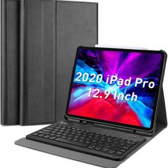 Keyboard Case iPad Pro 12.9 2020 & 2018 Keyboard Case with Pencil Holder, Slim Lightweight Smart Cover with Detachable Wireless Keyboard for iPad Pro 12.9 inch 4th Gen 2020 / 3rd Gen 2018, 2019 2020, 2021, 2022