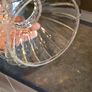 Vintage 1960s Cut Glass Hurricane Parlor Lamp Gold Brass Boudoir Accent Light Postage Available or Collection Image 7