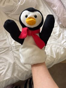 penguin hand puppet