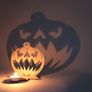 Halloween Tea Light Garden Lantern Wooden Indoor outdoor decor Pumpkin Candle Holder Image 3