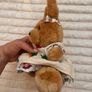 Vintage TCC Continuity Holdings 1995 Bunny Rabbit Floral Dress Soft Plush approx. 24 cm. (with ears) Used Please see photos Image 6