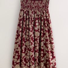 Christmas burgundy viscose Skirt