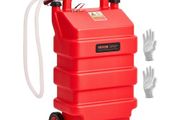 Fuel Caddy, 16 Gallon, Portable Fuel Tank with 12V DC 2.5 GPM Electric Fuel Transfer Pump, 4 ft Delivery Hose &amp; Auto-Stop Sensor Nozzle
