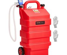 Fuel Caddy, 16 Gallon, Portable Fuel Tank with 12V DC 2.5 GPM Electric Fuel Transfer Pump, 4 ft Delivery Hose & Auto-Stop Sensor Nozzle