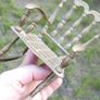 Vintage brass rocking chair, dolls, Teddy bear chair H 6,5" 4 x 5" Image 9