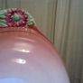 Shorter & Son Ltd, Staffordshire England, ROSE BOUQUET, Pink Covered Cheese or Butter Dish. Hand Painted Image 5