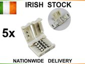 5x STRAIGHT Connector Converter For Led Strip Light RGB 5050