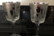 Silver Glass Christmas Candle Holder