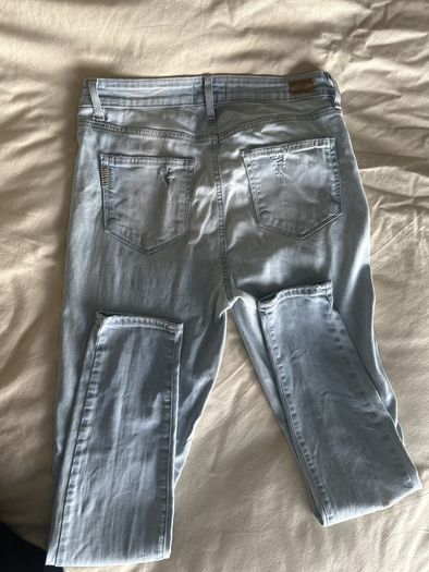Paige distressed skinny jeans