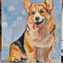 Happy Corgi - oil painting Image 2