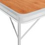 Folding Camping Table with 2 Benches Aluminium Brown Image 3