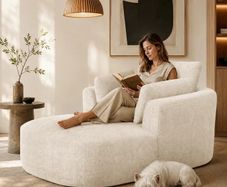 Softy Compressed Indoor Lounge Sofa Chair - Beige