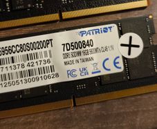 1x 16GB DDR5 Laptop RAM Sodimm 5600MHz Patriot