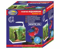 Aqua Nova Aquarium Set NANO-21 White 21L LED Light And Filter