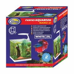 Aqua Nova Aquarium Set NANO-21 White 21L LED Light And Filter
