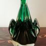 Vintage Green Art Glass Basket Vase by Josef Hospodka. Chribska Glassworks. Image 4