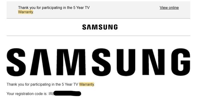 Samsung 55" OLED TV Warranty Included