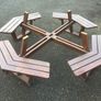 Wooden patio picnic table Image 2