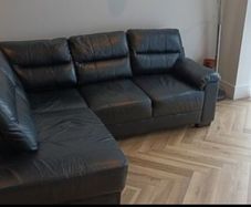 L shaped leather sofa 4 seater