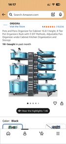 Pot and pan adjustable organizer