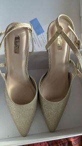 Gold Heels Elegant Evening Shoes