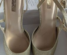 Gold Heels Elegant Evening Shoes