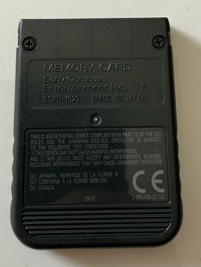Original Sony PlayStation PS1 Memory Card | Black | SCPH-1020