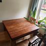 Solid wooden table and chairs Image 3