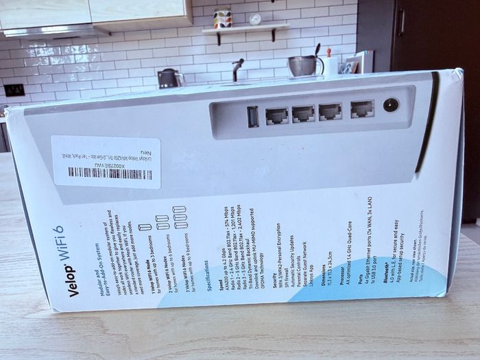 Linksys Velop WiFi 6 Mesh Router Tri-Band AX4200 White