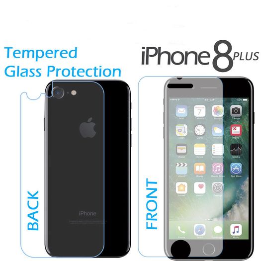 Front + Back Tempered Glass For iPhone 8 Plus