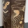 Antique Asian Paper Mache Container With Gilt Imagery Image 4