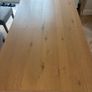 Solid Oak extendable dining table with Taupe legs Image 3