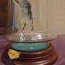 Hand Blown Glass Golfer Statue in Dome Image 3