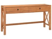 Desk with 2 Drawers 140x40x75 cm Recycled Teak Wood