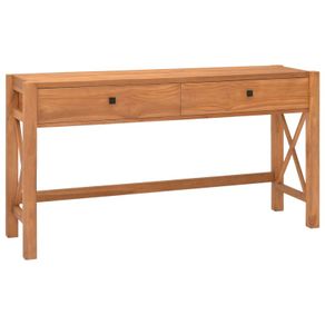 Desk with 2 Drawers 140x40x75 cm Recycled Teak Wood