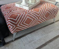 arm chair and footstool