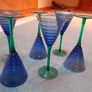 BLUE wine glasses Image 4