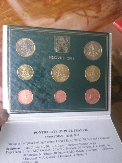 2018 Vatican Euro Coin Set