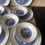 Vintage Arklow pottery "Willow " 6Dinner plate 5 Bowls Image 3