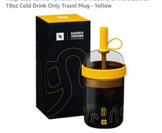 Nespresso Samra Tumbler x The Weeknd Limited Edition 19oz Cold Drink Only Travel Mug Yellow