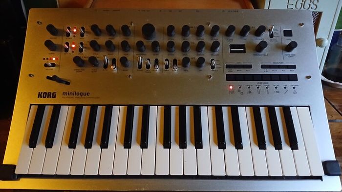 Korg Minilogue Synthesizer Bargain with Roadworx Stand