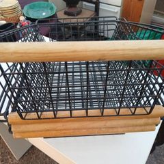 Drawer Baskets, Black Wire FOUR