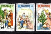 1987 Isle of Man Christmas (Victorian scenes) Commemorative Stamps Mint Never Hinged (MNH)
