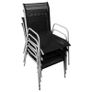 5 Piece Outdoor Dining Set Steel Black Image 9