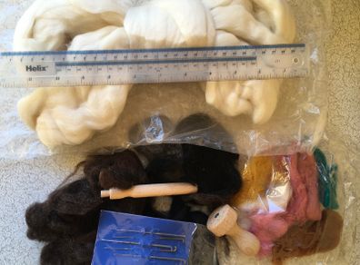 Felt merino bundle needle felted