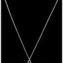 Vintage Sterling Silver Onyx Pendant Necklace Image 2