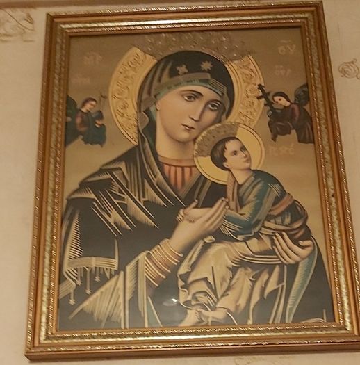 Our Lady of Perpetual Help Gold Framed Vintage Print