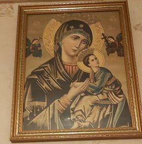Our Lady of Perpetual Help Gold Framed Vintage Print
