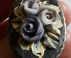 Vintage Floral Rose Brooch
