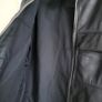 Massimo Dutti mens black grandfather collar leather jacket Sz XL - BNWT Rrp 300 Image 3
